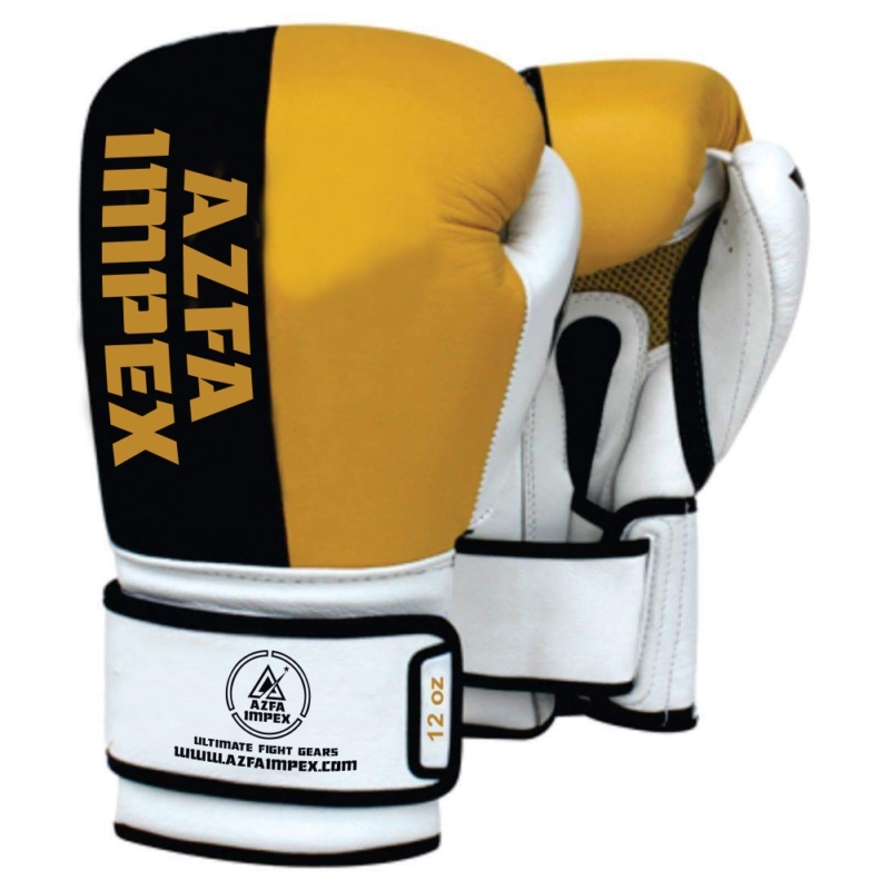 Azfa Boxing Gloves Black Gold