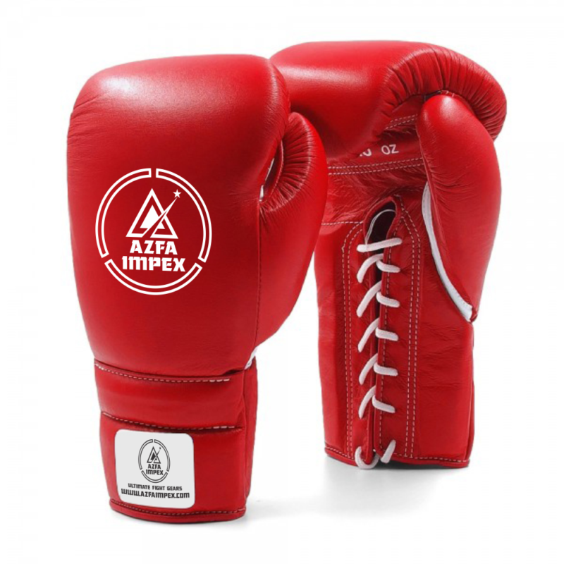 Boxing Gloves Red Laced