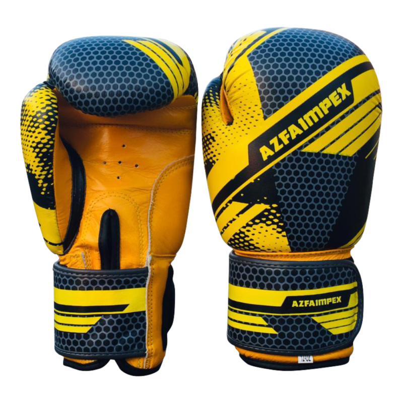 Boxing Gloves Handcrafted Yellow