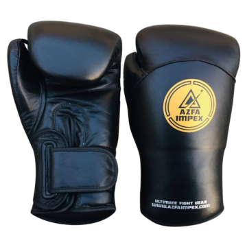 Boxing Gloves Handcrafted Shine Black