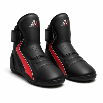 Black & Red High-Top Boxing Training Shoes