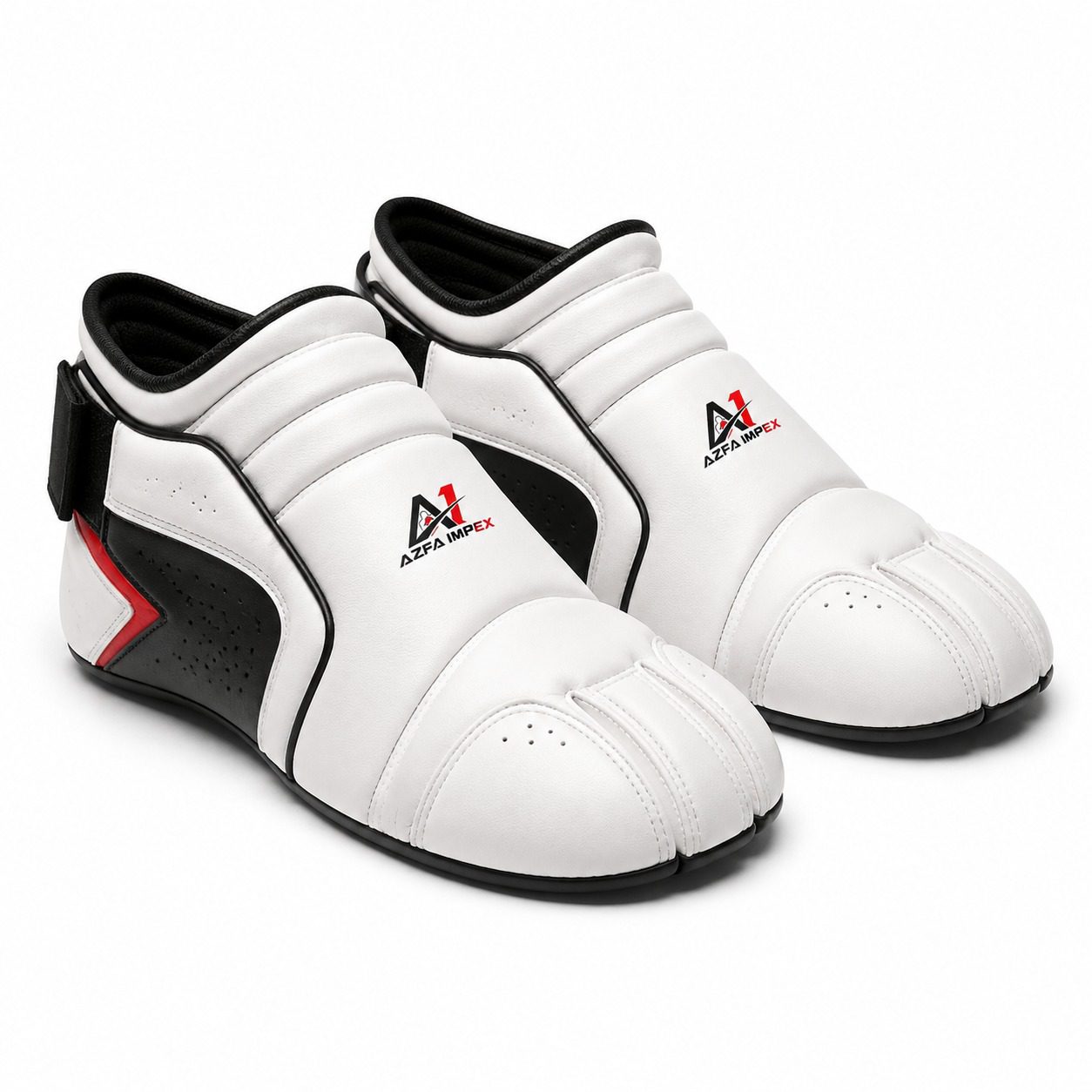 White & Black Sparring Foot Protectors / Semi Shoes