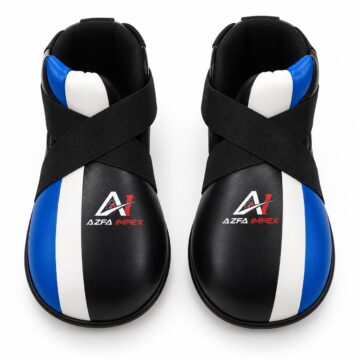 Black, Blue & White Sparring Foot Protectors / Semi Shoes