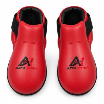 Solid Red Sparring Foot Protectors / Semi Shoes