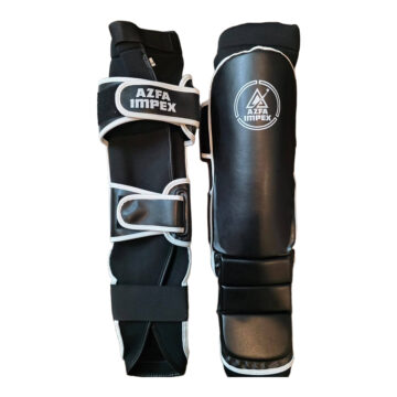 Black & White Contour Shin Pads and Instep Guards