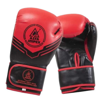 Red & Black Strike-Graphic Boxing Training Gloves