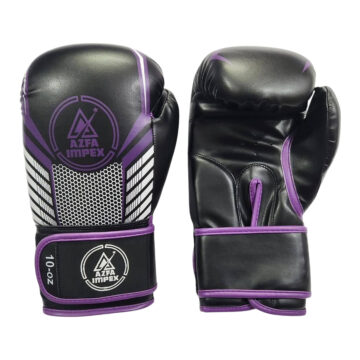 Unisex Geometric Print Boxing Training Gloves – Purple Edition