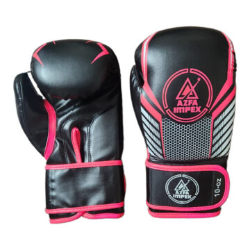 Unisex Geometric Print Boxing Training Gloves – Hot Pink Edition