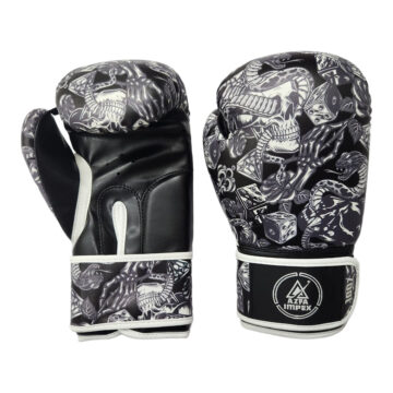 Skull & Snake Graphic Print Boxing Gloves