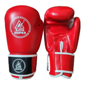 Classic Red & White Accent Boxing Training Gloves
