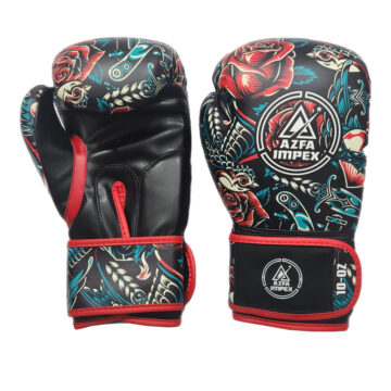 Unisex Tattoo-Art Printed Boxing Training Gloves