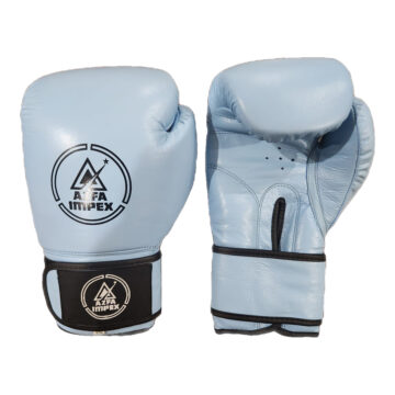Light Blue & Black Accent Boxing Training Gloves