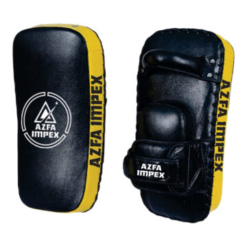 Black & Yellow Curved Muay Thai Striking Pads