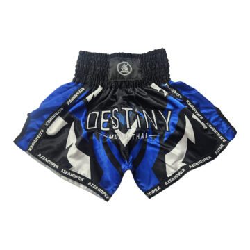 Blue, Black & White Custom Muay Thai Boxing Shorts