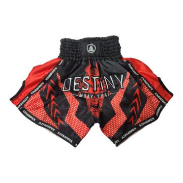 Red & Black Graphic Muay Thai Boxing Shorts
