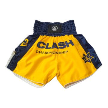 Yellow & Navy Muay Thai Boxing Shorts