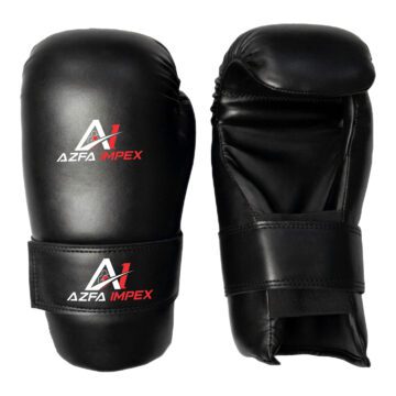 Black Open Palm Sparring Gloves / Training Gloves