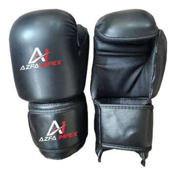 Black Open Palm Sparring Gloves / Training Gloves