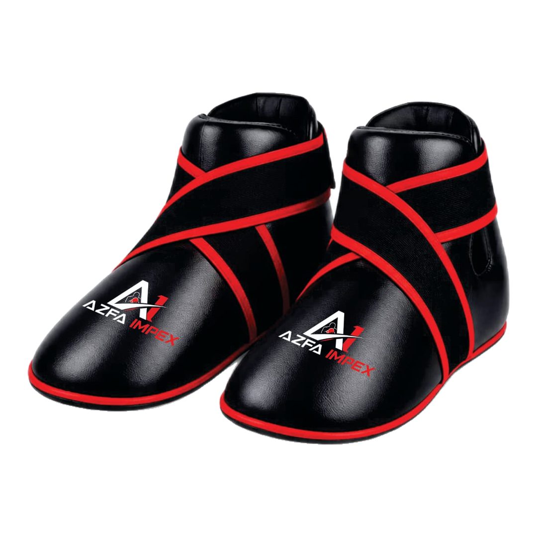 Black & Red Sparring Foot Protectors / Semi Shoes