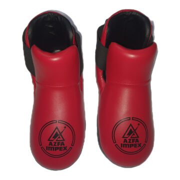 Solid Red Circular-Logo Sparring Foot Protectors / Semi Shoes